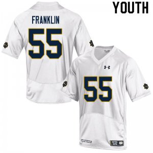 Notre Dame Fighting Irish Youth Ja'Mion Franklin #55 White Under Armour Authentic Stitched College NCAA Football Jersey BHS5399QF
